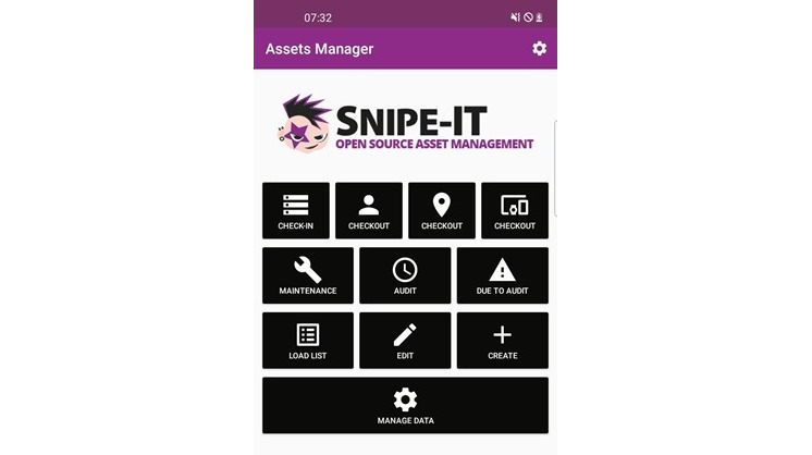 Screenshot der Snipe-IT-App