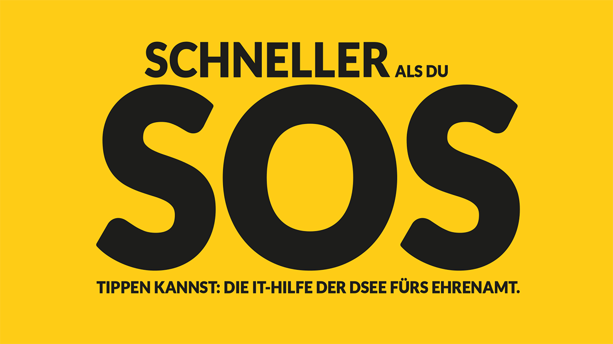 Schneller als du SOS tippen kannst: die IT-Hilfe der DSEE für das Ehrenamt