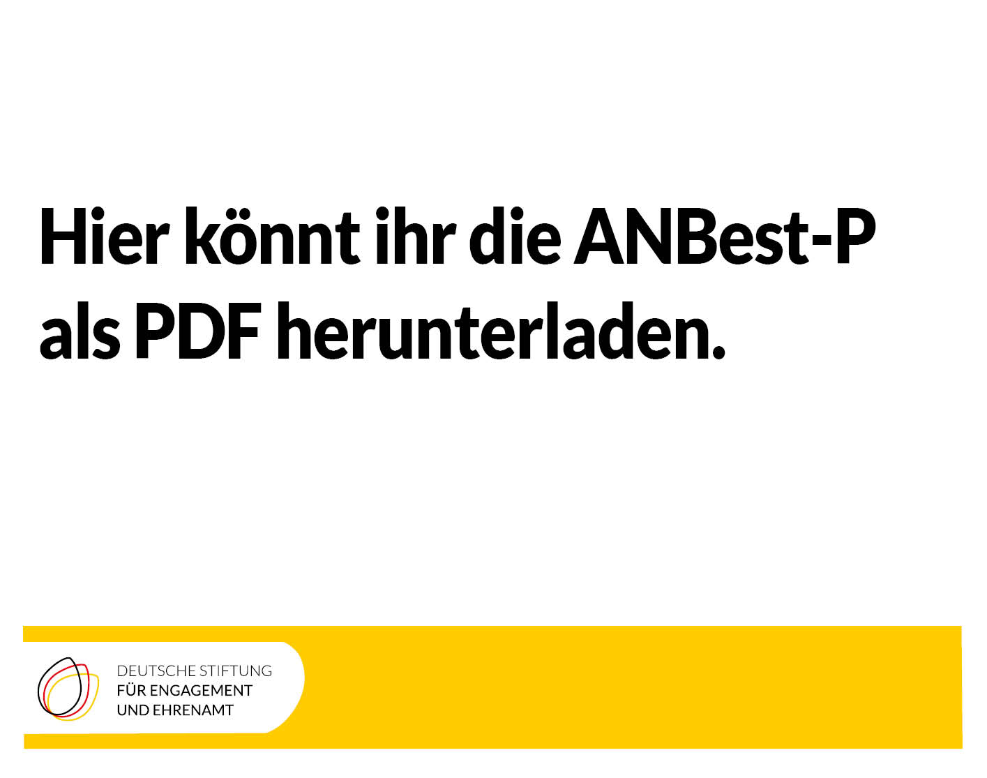 Grafik mit dem Text: "Hier könnt ihr die ANBest-P als PDF herunterladen